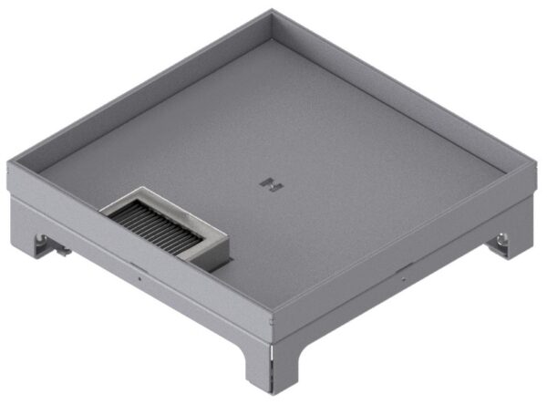 Produktbild UBD 264 202  -  Unterflur-Bodendose UBD 260 inkl. Deckel mit Kante, geschlossen, 20mm Vertiefung und 1 Bürstenauslass
